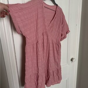 Pink V-Neck Women's dress or cover up